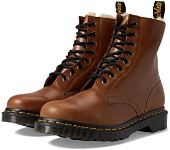 Dr. Martens Women's 1460 Serena Faux Fur-Lined Farrier Leather Boot Fashion Dr. Martens