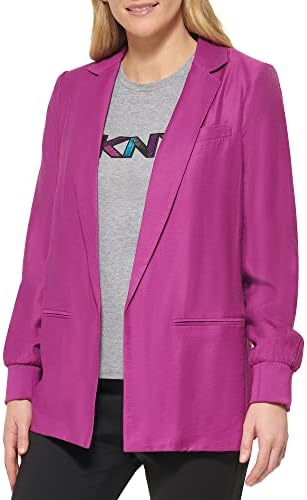 DKNY Women's Contrast Lining Modern Classic Sportswear Blazer DKNY