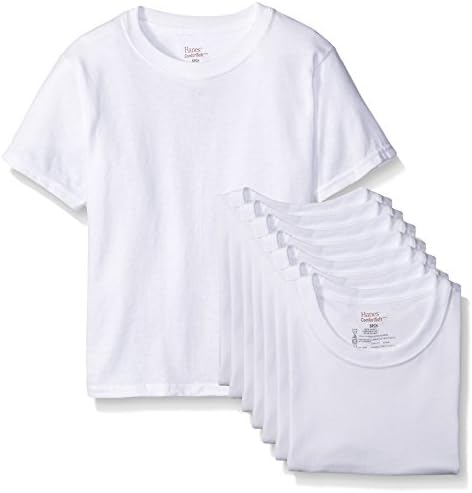 Hanes Boys' 8-Pack Classics Crew Undershirt Hanes