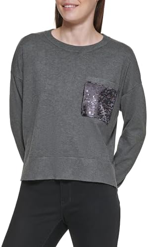 DKNY Women's Everyday Essential Sequin Shirt DKNY