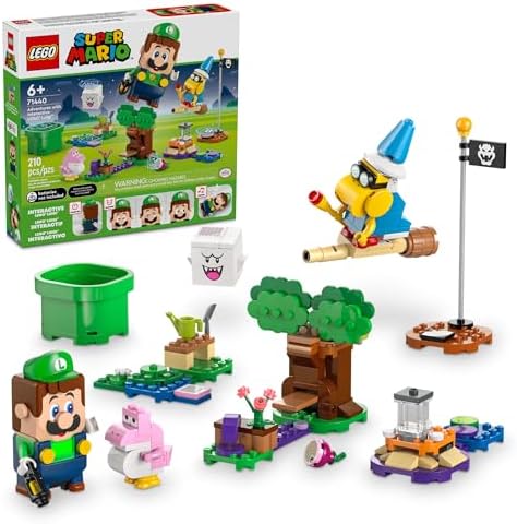 LEGO Super Mario Super Mario Adventures with Interactive Luigi Toy - Building Toys for Kids, Boys & Girls, Ages 6+ - Nintendo Gift Idea for Christmas with 4 Figures - 71440 Lego