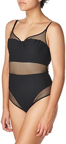 DKNY Women's Standard Mesh Tech Statement Bodysuit DKNY