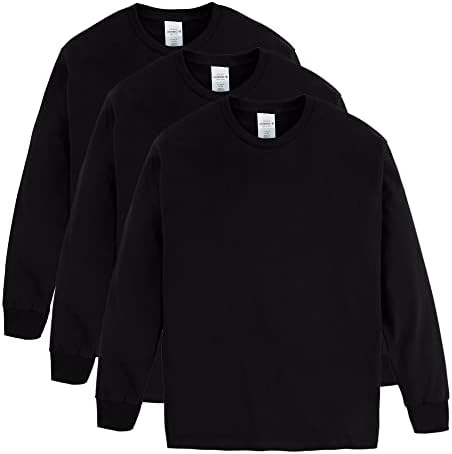 Hanes Boys ComfortSoft Long-Sleeve T-Shirt Pack, Cotton Tees for Boys, 3-Pack Hanes