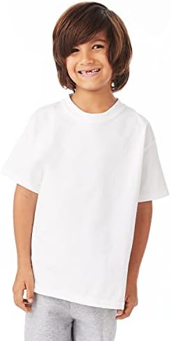 Hanes Authentic TAGLESS Kid's Cotton T-Shirt,White,X-Small Hanes