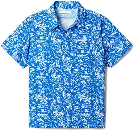 Columbia Boys' Super Slack Tide Short Sleeve Camp Shir Columbia