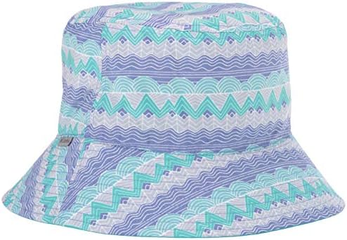 Columbia Kids' Little Pixel Grabber Bucket Hat, African Violet Stripe/Bright Aqua/Afr, Small/Medium Columbia