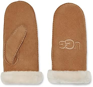 UGG Embroidered Water Resistant Sheepskin Mitten with Tech Palm UGG