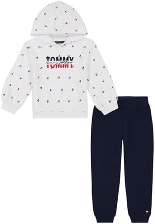 Tommy Hilfiger girls 2pc Fleece Hooded Jog Set Tommy Hilfiger