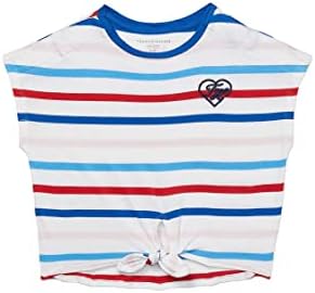 Tommy Hilfiger Girls' Adaptive Tie Front T-Shirt with Velcro Brand Closure at Shoulders Tommy Hilfiger