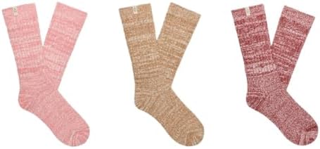 UGG Women's Rib Knit Slouchy Crew Sock 3 Pack Ugg