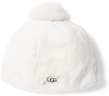 UGG Girls' Faux Fur Beanie with Pom UGG