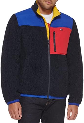 Tommy Hilfiger Men's Contrast Sherpa Stand Collar Jacket Tommy Hilfiger