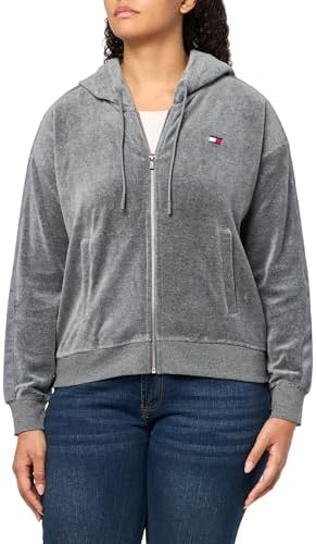 Tommy Hilfiger Women's Performance Full Zip Hoodie,Ash Heather,L Tommy Hilfiger