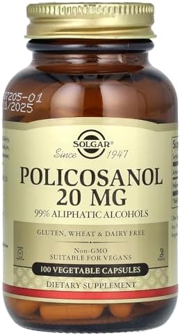 Solgar Policosanol, 20 mg, 100 Vegetable Capsules Solgar