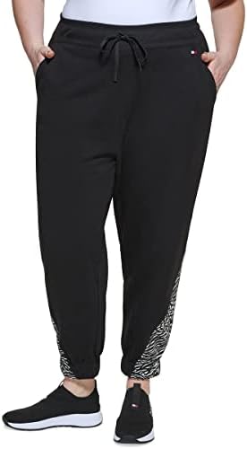 Tommy Hilfiger Sport Womens Plus Fitness Running Jogger Pants Black 0X Tommy Hilfiger