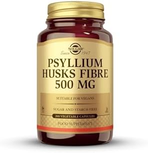 Solgar - Psyllium Husks Fiber 500 mg, 200 Vegetable Capsules Solgar