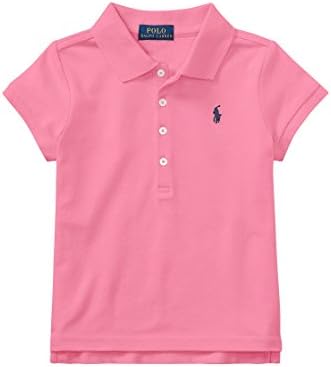 Polo Ralph Lauren Kids Baby Girl's Short Sleeve Mesh Polo Shirt (Toddler) Baja Pink Polo Ralph Lauren