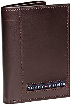 Tommy Hilfiger Men's Trifold Wallet-Sleek and Slim, Brown, One Size Tommy Hilfiger