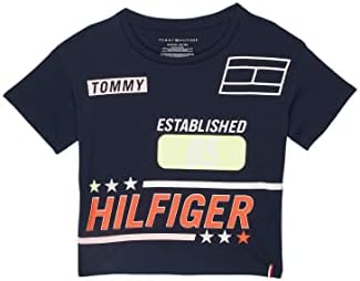 Tommy Hilfiger Girls' Sport Short Sleeve T-Shirt, Crew Neckline, Lightweight & Stretchy Tommy Hilfiger