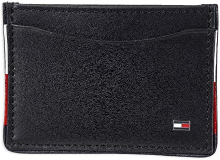 Tommy Hilfiger Men's Slim Front Pocket Card Case Wallet with ID Window Tommy Hilfiger