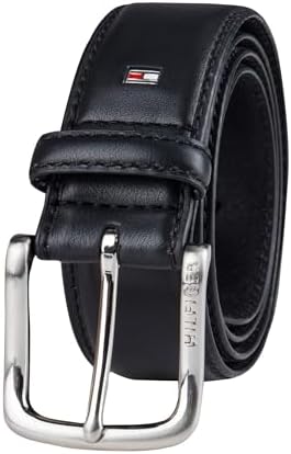 Tommy Hilfiger Men's Everyday Casual Jean Belt with Classic Harness Buckle Tommy Hilfiger