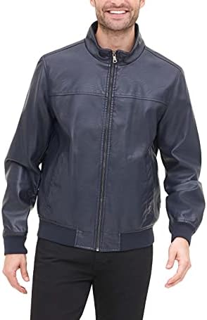 Tommy Hilfiger Men's Faux Leather Bomber Jacket Tommy Hilfiger