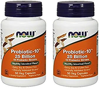 Now Foods Probiotic-10 25 Billion, 50 Vcaps (100) NOW Foods