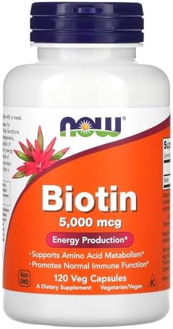 Now Foods Biotin 5 MG Vegetarian Capsules, 120 Count NOW Foods