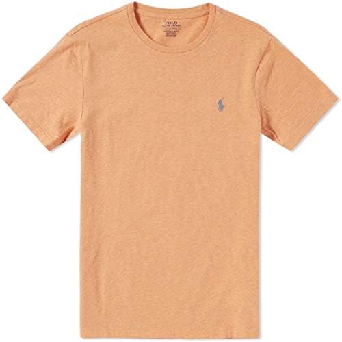 Polo Ralph Lauren Men's Pony Logo Crew Neck T-Shirt (Orange Heather, Medium) Polo Ralph Lauren