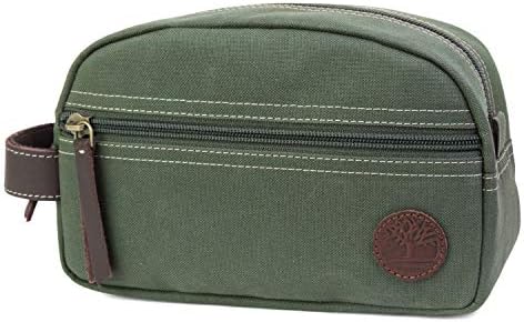 Timberland mens Toiletry Bag Canvas Travel Kit Organizer, Olive, One Size Timberland