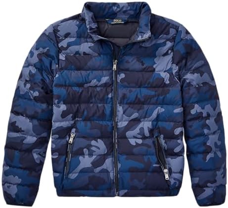 POLO RALPH LAUREN Boys Nylon Puffer Down Jacket Coat (3T, NAVY MU) Polo Ralph Lauren