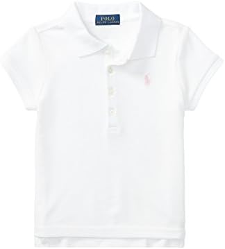 Polo Ralph Lauren Kids Baby Girl's Short Sleeve Mesh Polo Shirt (Toddler) White Polo Ralph Lauren