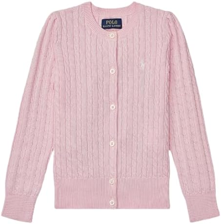 Polo Ralph Lauren Little Girl's Mini Cable Cardigan, 3T, Resort Pink Polo Ralph Lauren