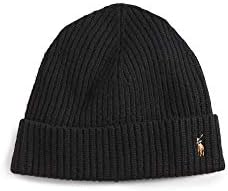 POLO RALPH LAUREN Men's Signature Cuff Hat, Black, One Size Polo Ralph Lauren