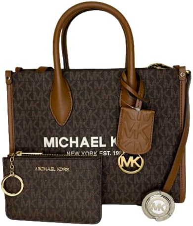 Michael Kors Mirella Small Shopper Top Zip Bag Bundled SM TZ Coinpouch Purse Hook Michael Kors