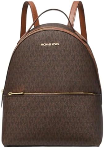 Michael Kors Sheila Medium Logo Backpack (Brown) Michael Kors