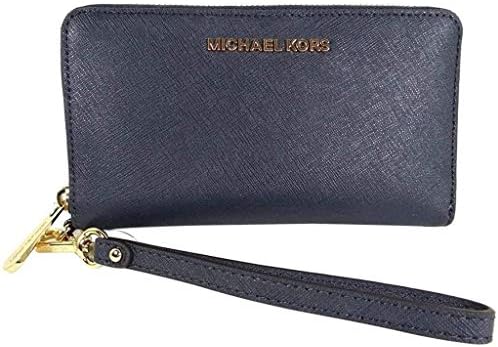 Michael Kors Women's Jet Set Travel Large Smartphone Wristlet (Navy) Michael Kors