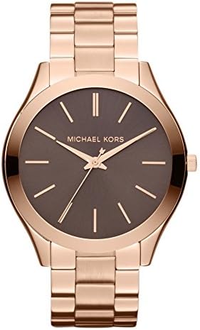 Michael Kors Women's 'Slim Runway' Quartz Stainless Steel Watch, Color:Rose Gold-Toned (Model: MK3181) Michael Kors