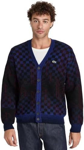 Lacoste Men's Relaxed Fit Long Sleeve Button Down Cardigan Sweater Lacoste