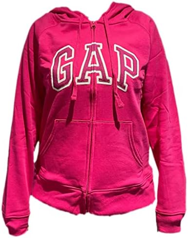 GAP Womens Fleece Arch Logo Full Zip Hoodie Gap