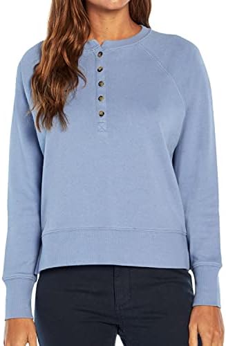 Gap Factory Ladies Henley Sweatshirt | Womens Cardigan Long Sleeve | Womens Crewneck Sweatshirt Gap