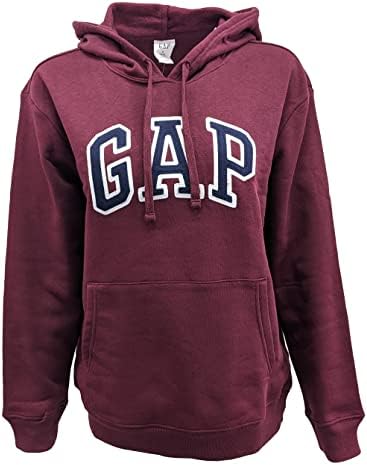 GAP Womens Fleece Arch Logo Pullover Hoodie Gap