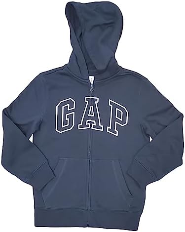 GAP Factory Boy's Fleece Arch Logo Zip Up Hoodie Gap