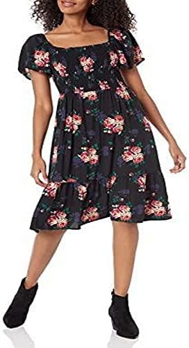 GAP Women's Short Sleeve Square Neck Midi Dress Gap