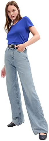 GAP Highrise Wide Leg Jeans Light Wash 29 Short Gap