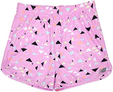 New Balance Girl's Printed Athletic Short, 16, Neo Violet New Balance