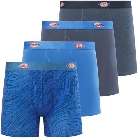 Dickies Mens Underwear 4 Pack Microfiber boxer briefs for men Dickies