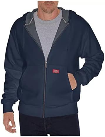 Dickies Men's Thermal Lined Full-Zip Fleece Hoodie with DWR Dickies