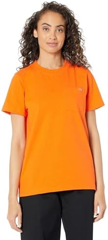 Dickies Women's Short Sleeve Heavyweight Pocket T-Shirt, Orange, Large Dickies