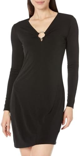 MICHAEL Michael Kors Women's Cut-Out Long-Sleeve Dress (L, Black) Michael Kors